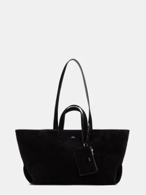 A.P.C. LE DRUMMER torebka shopper damska zamszowa