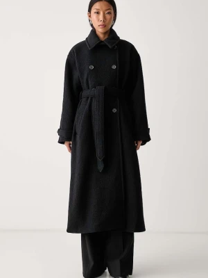 A.P.C. płaszcz damski wełniany manteau lea czarny