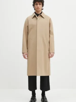 A.P.C. płaszcz z domieszką lnu Mac Edouard