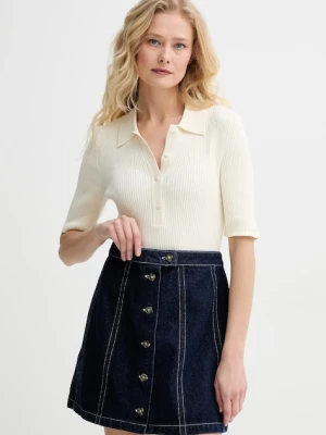 A.P.C. polo bawełniane polo danae damski kolor beżowy COGDK.F23216