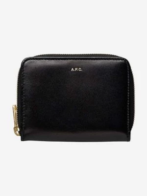 A.P.C. portfel skórzany kolor czarny PXAWV.F63029-BLACK