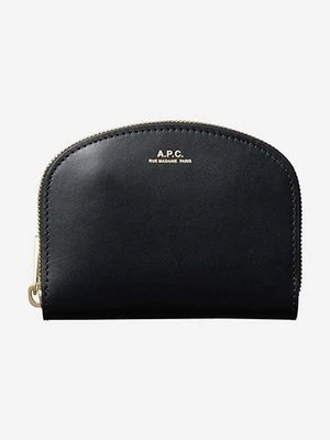 A.P.C. portfel skórzany kolor czarny PXAWV.F63219-BLACK