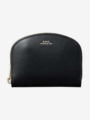 A.P.C. portfel skórzany kolor czarny PXAWV.F63219-BLACK