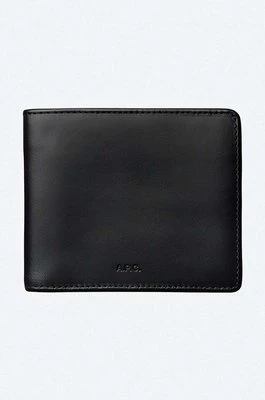 A.P.C. portfel skórzany kolor czarny PXAWV.H63153-BLACK