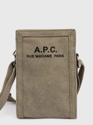 A.P.C. saszetka recuperation kolor zielony CODBM.H61931