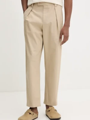 A.P.C. spodnie bawełniane pantalon renato męskie kolor beżowy w fasonie chinos COHFU.H08428