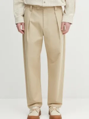 A.P.C. spodnie bawełniane pantalon renato męskie kolor beżowy w fasonie chinos COHFU.H08428