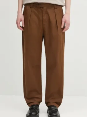 A.P.C. spodnie bawełniane Pantalon Renato męskie kolor brązowy w fasonie chinos COGZR.H08428