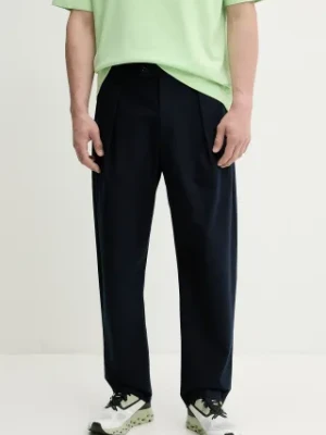 A.P.C. spodnie bawełniane pantalon renato męskie kolor granatowy w fasonie chinos COHFU.H08428