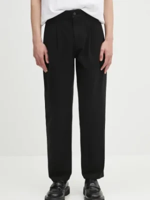 A.P.C. spodnie bawełniane pantalon willow męskie kolor czarny proste COGBJ.F08486