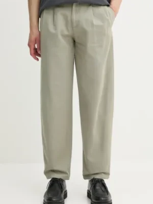 A.P.C. spodnie bawełniane pantalon willow męskie kolor zielony proste COGBJ.F08486