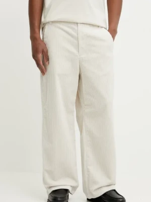 A.P.C. spodnie sztruksowe pantalon river H kolor beżowy proste COHDW.H08470