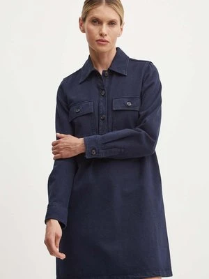 A.P.C. sukienka jeansowa robe mia kolor granatowy mini prosta COGZV.F05878