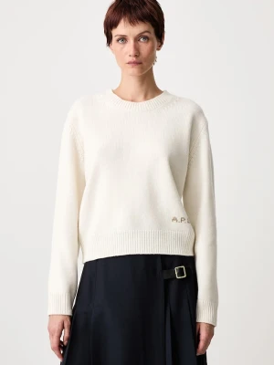 A.P.C. sweter damski wełniany Anna beżowy