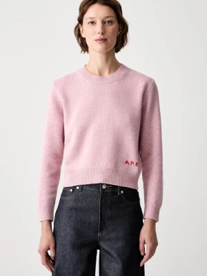 A.P.C. sweter damski wełniany Anna różowy