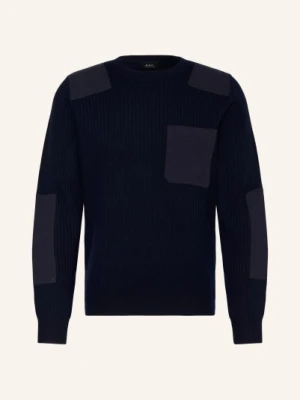 A.P.C. Sweter Mallarme blau GRANATOWY