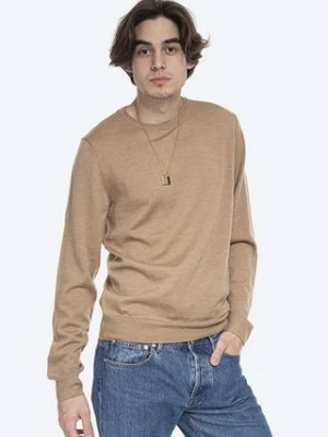 A.P.C. sweter wełniany Pull King męski kolor beżowy lekki WVAWM.H23628-BEIGE