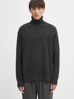 A.P.C. sweter wełniany Pull Mahe męski kolor szary z golferm WYAAD.H23443