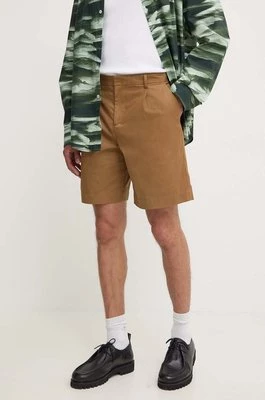 A.P.C. szorty bawełniane short crew kolor brązowy COGXS-H10198