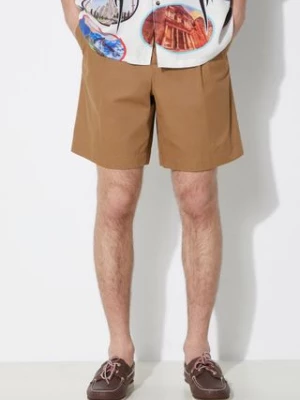 A.P.C. szorty bawełniane short crew kolor brązowy COGXS-H10198