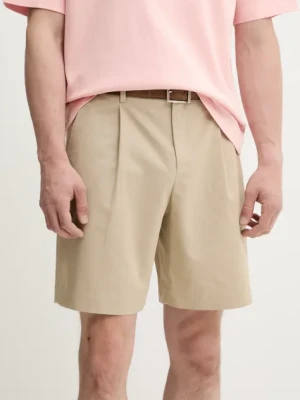 A.P.C. szorty bawełniane short crew męskie kolor beżowy COHFU.H10198