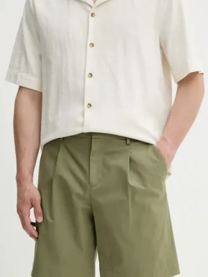 A.P.C. szorty bawełniane short crew męskie kolor zielony COHFU.H10198