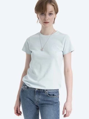 A.P.C. t-shirt bawełniany Denise kolor zielony