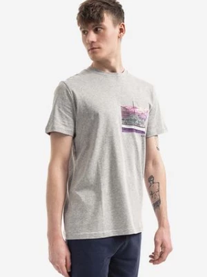 A.P.C. t-shirt bawełniany Elias kolor szary z nadrukiem COEEV.H26090-GREYHEATHE