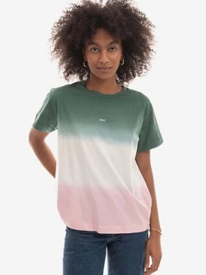 A.P.C. t-shirt bawełniany Morgane kolor różowy COFAY.F26160-PINK