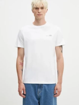 A.P.C. t-shirt bawełniany Standard Item Gots męski kolor biały z nadrukiem COHBO-M26404