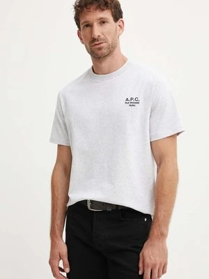 A.P.C. t-shirt bawełniany standard rue madame GOTS kolor szary z aplikacją COHBU.M26388