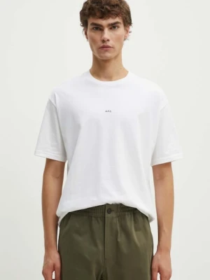 A.P.C. t-shirt bawełniany t-shirt boxy micro logo GOTS