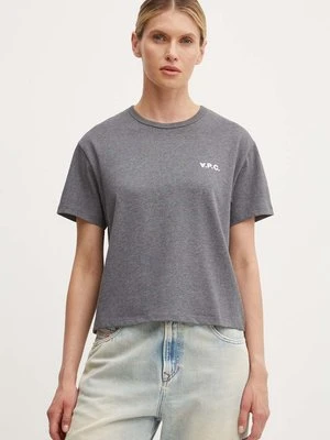 A.P.C. t-shirt bawełniany t-shirt boxy petit vpc damski kolor szary COHBQ.F26390