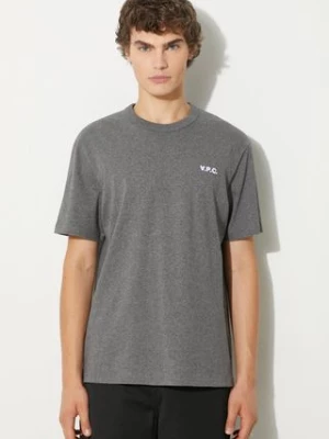 A.P.C. t-shirt bawełniany t-shirt boxy petit vpc męski kolor szary melanżowy COHBQ.H26391