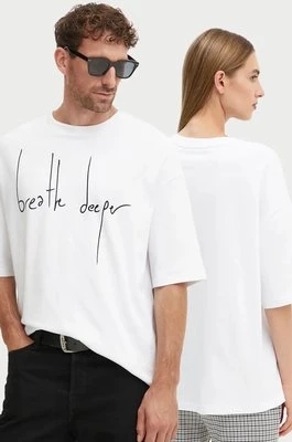 A.P.C. t-shirt bawełniany t-shirt journey kolor biały wzorzysty COHFM.M26440