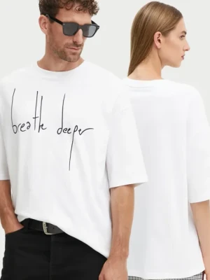 A.P.C. t-shirt bawełniany t-shirt journey kolor biały wzorzysty COHFM.M26440