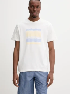 A.P.C. t-shirt bawełniany t-shirt malone męski kolor biały z nadrukiem COGCK.M26506