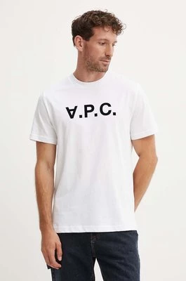 A.P.C. t-shirt bawełniany t-shirt standard grand vpc GOTS z aplikacją COHBM.M26384