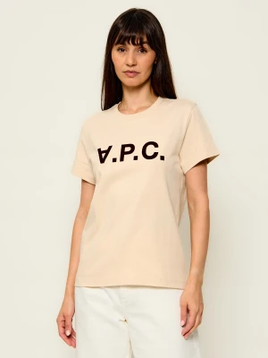 A.P.C. T-shirt Grand Vpc Gots | Regular Fit beżowy