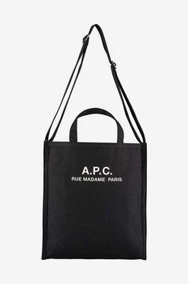 A.P.C. torba A.P.C. Cabas Recuperation CODBM-H61318 BLACK kolor czarny