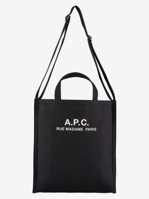 A.P.C. torba A.P.C. Cabas Recuperation CODBM-H61318 BLACK kolor czarny