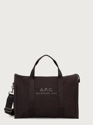 A.P.C. torba bawełniana gym bag recuperation brązowy