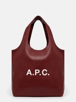 A.P.C. torba Ninon kolor bordowy