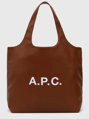 A.P.C. torba Ninon kolor brązowy