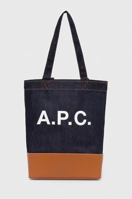 A.P.C. torba tote axel kolor brązowy CODDP-M61444