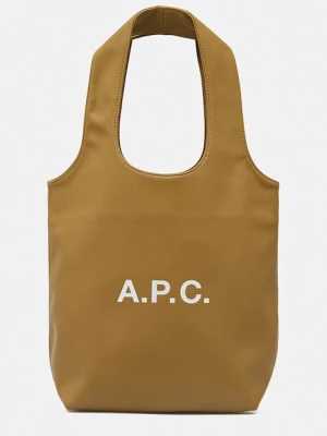 A.P.C. torba tote ninon small kolor zielony PUAAT.M61861