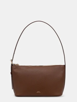 A.P.C. torebka bawełniana Sac Vera Shoulder kolor brązowy PXCBL.F61974