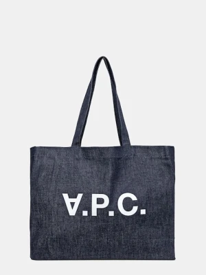 A.P.C. torebka bawełniana shopping daniela kolor granatowy COHIZ.M61446