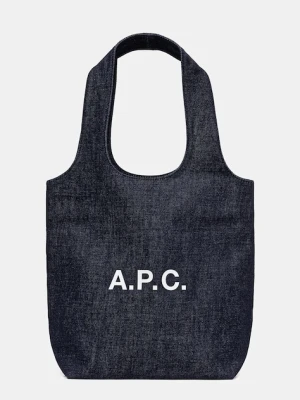 A.P.C. torebka bawełniana tote ninon small kolor granatowy COHIZ.M61861