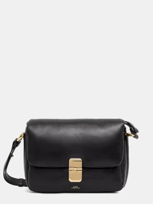 A.P.C. torebka crossbody damska skórzana sac grace soft czarny